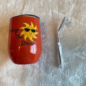 Stainless Steel wine tumbler Living the Dream NIB